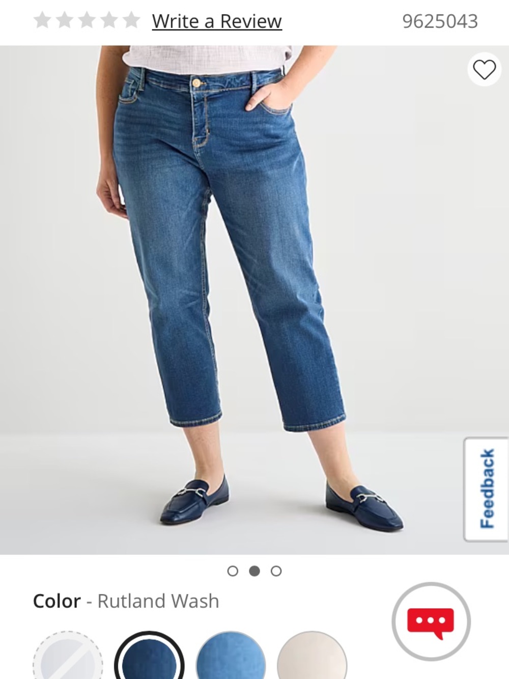 Liz Claiborne Cropped Straight-Leg Jeans in Dark Blue size 18W - Picture 4 of 4